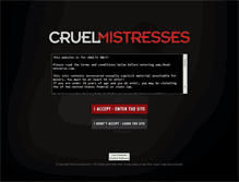 Tablet Screenshot of cruel-mistresses.com